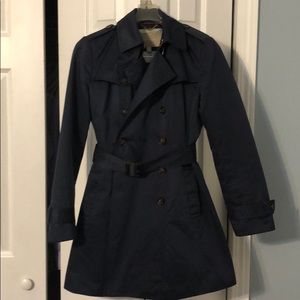 Navy trench coat ~ petite XS